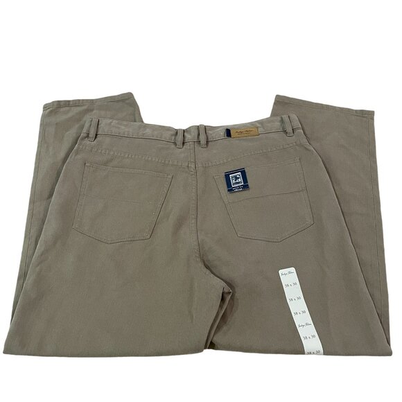 Indigo Palms Pincord Pants Relaxed Fit Men's Size 38x30 Cotton Khaki - New - Picture 2 of 7